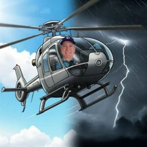 Author and Coach, Brandon Jenkins, writes about finding your Blueprint. He is pictured in a helicopter.